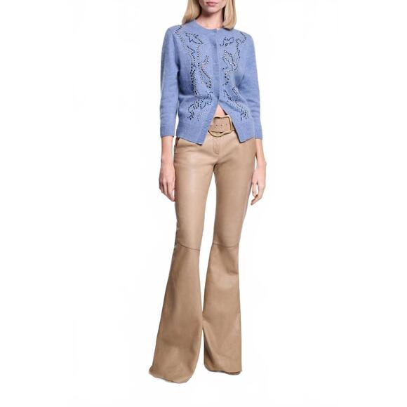 NEW DOROTHEE SCHUMACHER fluffy statements cardigan in medium denim blue